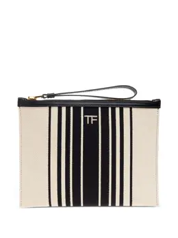 TOM FORD: Клатч в полоску 