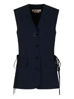 Marni: Синий жилет 