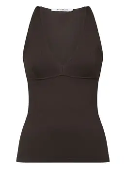 Max Mara: Коричневая майка 