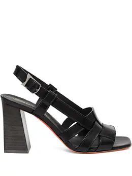 Santoni: Чёрные сандалии 
