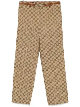 Gucci: Светлые брюки  Horsebit