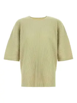 Homme Plissé Issey Miyake: Зелёная футболка 