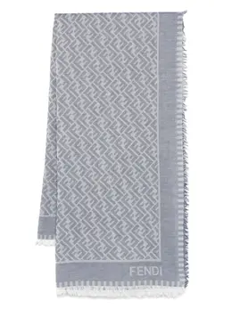 FENDI: Голубой шарф  FF