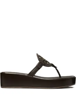 Tory Burch: Тёмные сандалии  Miller
