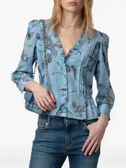 Zadig&Voltaire: Блуза с растительным принтом 