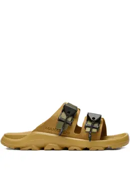 Birkenstock: Бежевые сандалии 