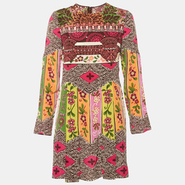 Valentino: Многоцветное платье 