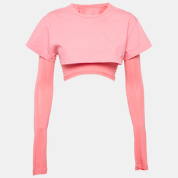 Jacquemus: Розовая футболка  Le Double