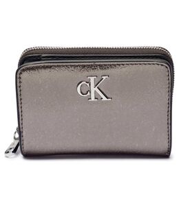 Calvin Klein Jeans: Серебристый кошелёк 