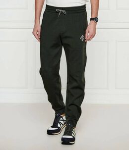 Armani Exchange: Зелёные брюки 