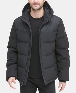 DKNY: Чёрный пуховик 