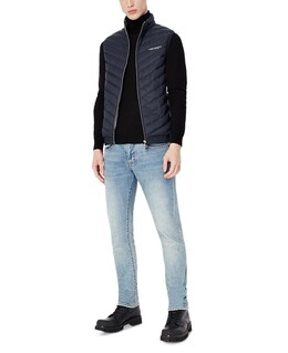 Armani Exchange: Синий жилет 