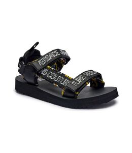 Versace Jeans Couture: Чёрные сандалии 