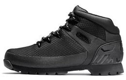 Timberland: Чёрные ботинки 