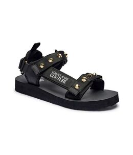 Versace Jeans Couture: Чёрные сандалии 