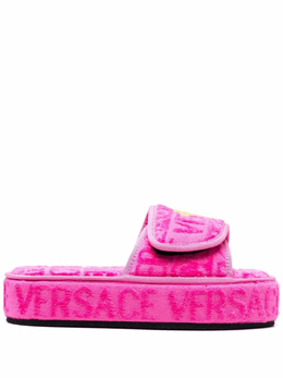 Versace: Розовые мокасины 