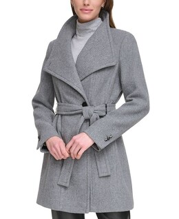 Calvin Klein: Пальто с поясом 