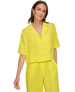 DKNY: Льняной топ 
