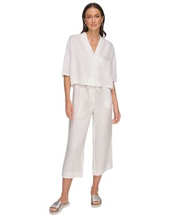 DKNY: Льняной топ 