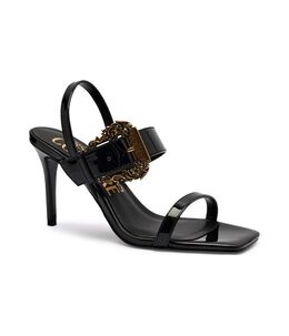Versace Jeans Couture: Чёрные босоножки 