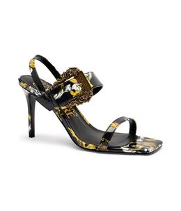Versace Jeans Couture: Чёрные босоножки 