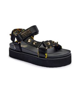 Versace Jeans Couture: Чёрные сандалии 