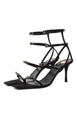Saint Laurent: Чёрные босоножки 