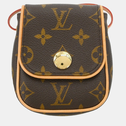Louis Vuitton: Коричневая сумка  Pochette