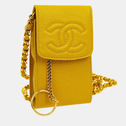 Chanel: Жёлтая сумка 