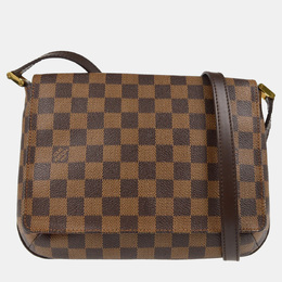 Louis Vuitton: Коричневая сумка  Musette