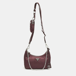 Prada: Бордовая сумка 