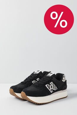 NEW BALANCE: Чёрные кроссовки  574