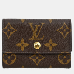 Louis Vuitton: Коричневый кошелёк  Porte Monnaie