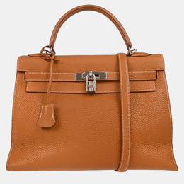 Hermes: Коричневая сумка  Kelly 32