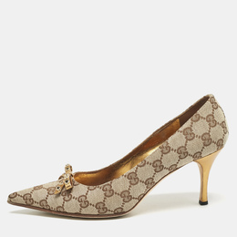 Gucci: Бежевые туфли  GG