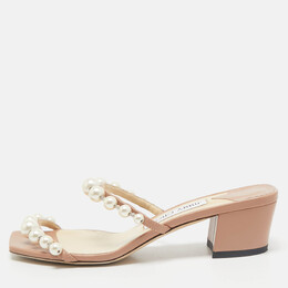 Jimmy Choo: Бежевые сандалии 