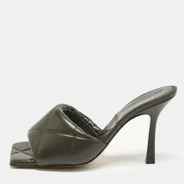 Bottega Veneta: Зелёные сандалии  Lido