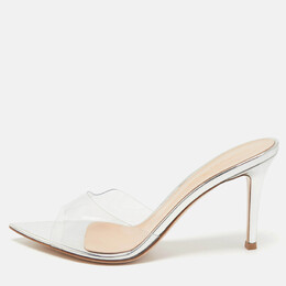 Gianvito Rossi: Серебристые сандалии  Plexi