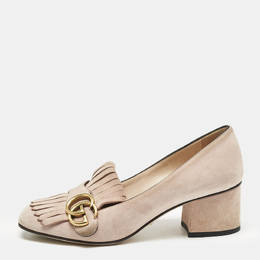 Gucci: Светлые туфли  GG Marmont