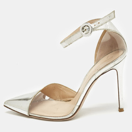 Gianvito Rossi: Серебристые туфли 