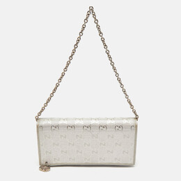 Gucci: Серебристый кошелёк  GG