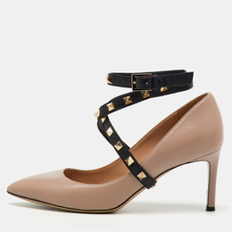 Valentino: Бежевые туфли  Rockstud
