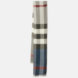 Burberry: Голубой шарф 