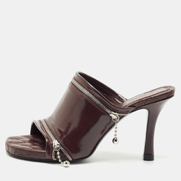 Burberry: Бордовые сабо 