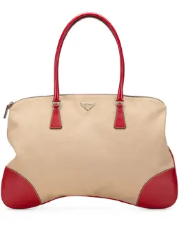 Prada Pre-Owned: Коричневая сумка-шоппер 
