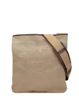 Prada Pre-Owned: Коричневая сумка через плечо 