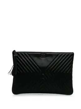 CHANEL Pre-Owned: Чёрный клатч 