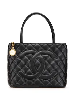 CHANEL Pre-Owned: Чёрная сумка-шоппер 