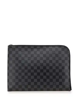 Louis Vuitton Pre-Owned: Чёрный клатч 