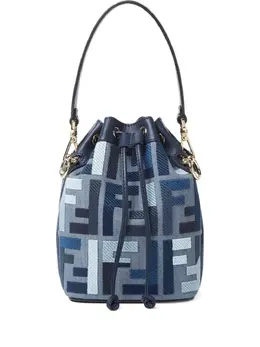 FENDI: Синяя сумка  Mon Tresor